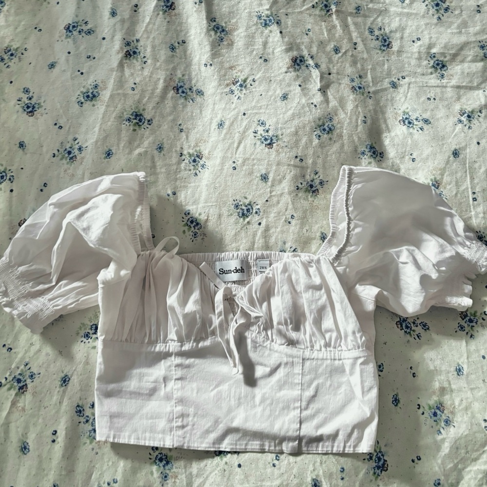 Sunday Best White Puff Sleeve Top